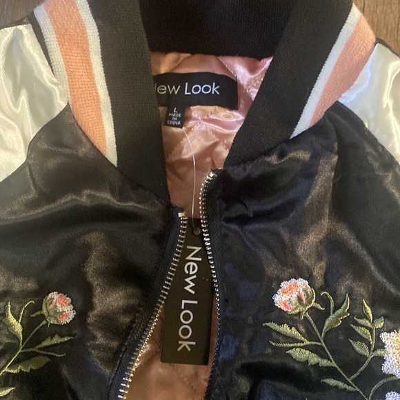New Look Women's Black and Pink Jacket - Picture 3 of 6
